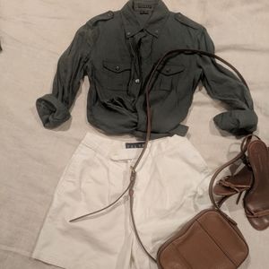 Theory Linen Blend Collier Button-down